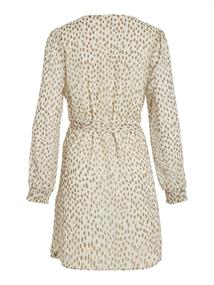 VIFALIA SMOCK V-NECK L/S DRESS - NOOS birch