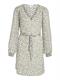 VIFALIA SMOCK V-NECK L/S DRESS - NOOS egret