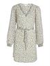 VIFALIA SMOCK V-NECK L/S DRESS - NOOS egret