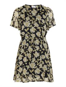 VIFALIA V-NECK S/S SHORT DRESS/KA forest night-flowers