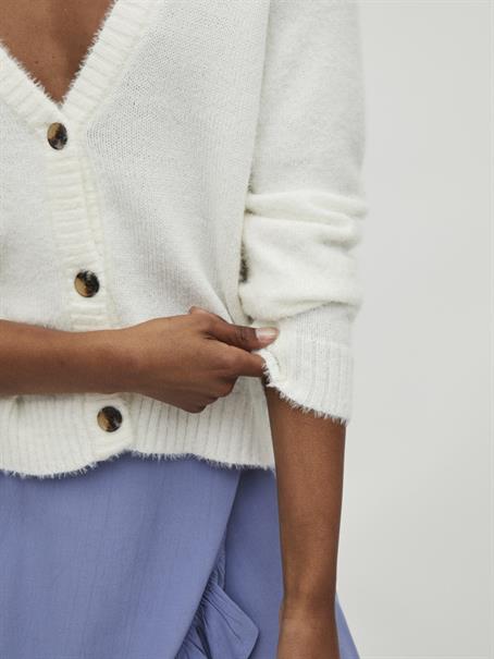 VIFEAMI L/S KNIT CARDIGAN/SU-FAV NX/1 cloud dancer