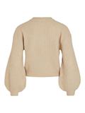 VIFELO L/S CROPPED KNIT TOP/SU - NOOS natural melange