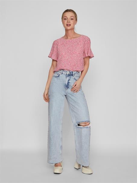 VIFINI FLOUNCE S/S TOP - NOOS pink yarrow