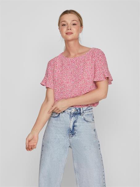 VIFINI FLOUNCE S/S TOP - NOOS pink yarrow