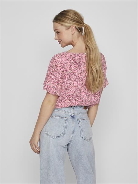 VIFINI FLOUNCE S/S TOP - NOOS pink yarrow