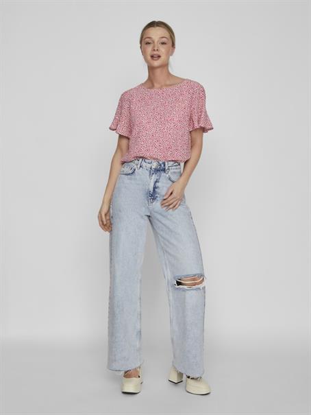 VIFINI FLOUNCE S/S TOP - NOOS pink yarrow