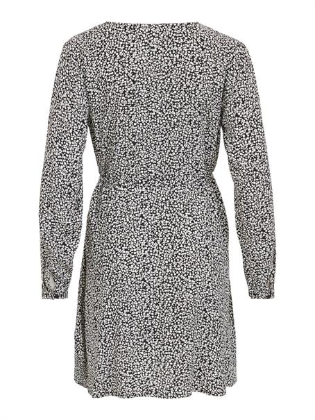 VIFINI V-NECK L/S SHORT DRESS/SU - NOOS black-lilia