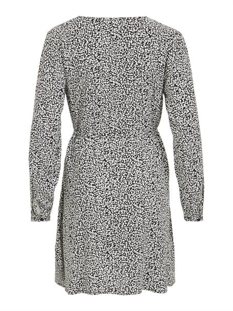VIFINI V-NECK L/S SHORT DRESS/SU - NOOS black-lilia