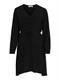 VIFINI V-NECK L/S SHORT DRESS/SU - NOOS black