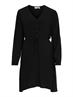 VIFINI V-NECK L/S SHORT DRESS/SU - NOOS black