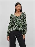 VIFINI V-NECK L/S TOP - NOOS mineral green