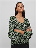 VIFINI V-NECK L/S TOP - NOOS mineral green