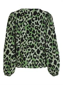 VIFINI V-NECK L/S TOP - NOOS mineral green