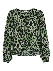 VIFINI V-NECK L/S TOP - NOOS mineral green