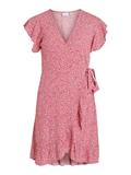 VIFINI WRAP S/S SHORT DRESS - NOOS pink yarrow