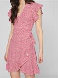 VIFINI WRAP S/S SHORT DRESS - NOOS pink yarrow