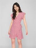 VIFINI WRAP S/S SHORT DRESS - NOOS pink yarrow