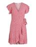 VIFINI WRAP S/S SHORT DRESS - NOOS pink yarrow