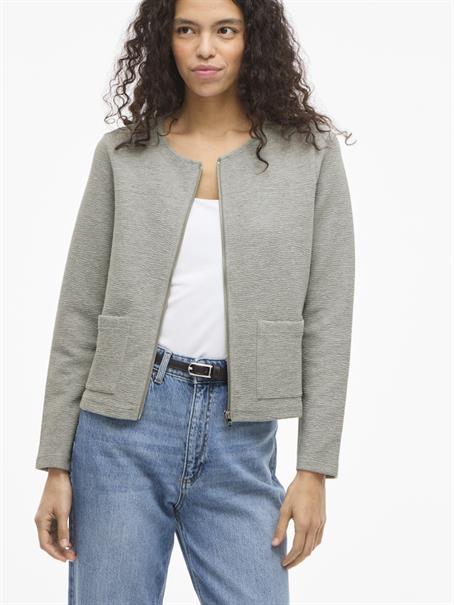 VIGARDEN L/S SHORT CARDIGAN - NOOS light grey melange1