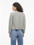 VIGARDEN L/S SHORT CARDIGAN - NOOS light grey melange