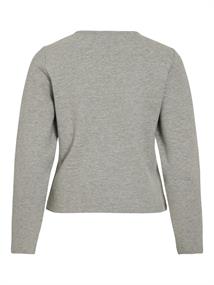 VIGARDEN L/S SHORT CARDIGAN - NOOS light grey melange