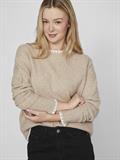 VIHEFNA STITCH DETAIL KNIT TOP/R/2 natural melange