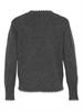 VIHEFNA STITCH DETAIL KNIT TOP/R/3 dark grey melange