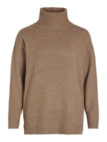 VIHINNA L/S ROLLNECK KNIT TOP/SU brown lentil-melange