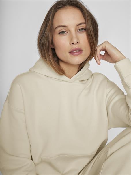 VIHURIS L/S LOOSE SWEAT HOODIE/PB birch