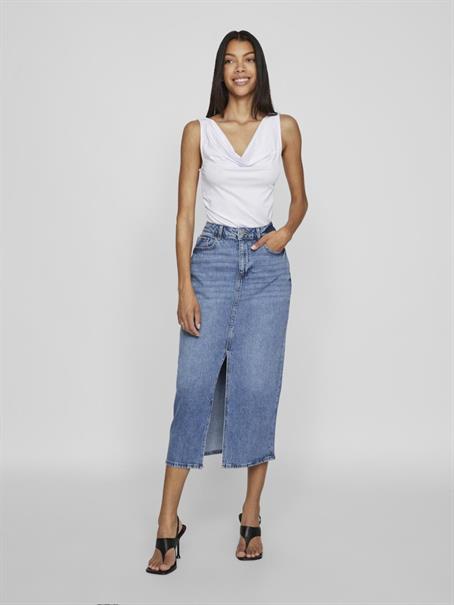 VIJAF HW MIDI DENIM SKIRT-NOOS medium blue denim