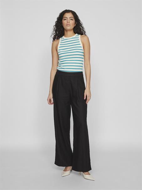 VIJOLANDA HW LINEN BLEND PANTS - NOOS black beauty
