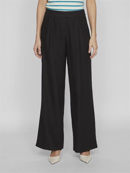 VIJOLANDA HW LINEN BLEND PANTS - NOOS black beauty