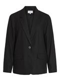VIJOLANDA L/S LINEN BLEND BLAZER - NOOS black beauty