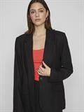 VIJOLANDA L/S LINEN BLEND BLAZER - NOOS black beauty
