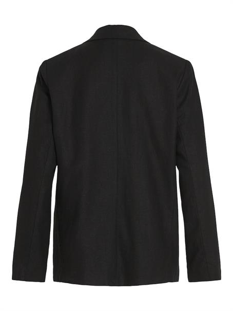 VIJOLANDA L/S LINEN BLEND BLAZER - NOOS black beauty