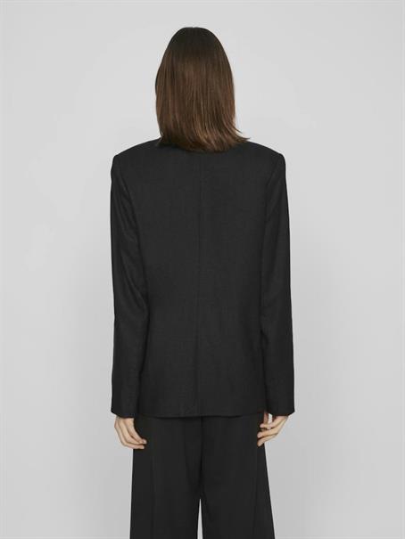 VIJOLANDA L/S LINEN BLEND BLAZER - NOOS black beauty