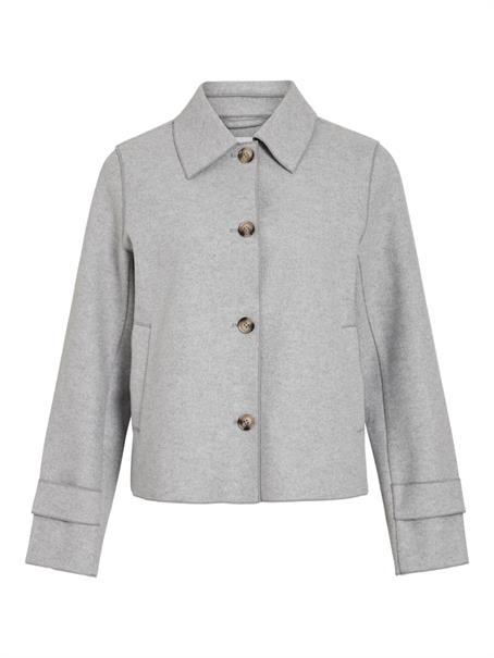 VIJUICE L/S SHORT JACKET - NOOS light grey melange