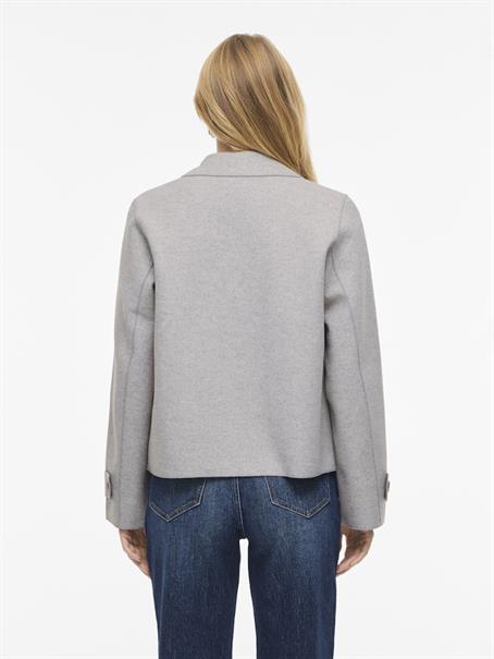 VIJUICE L/S SHORT JACKET - NOOS light grey melange