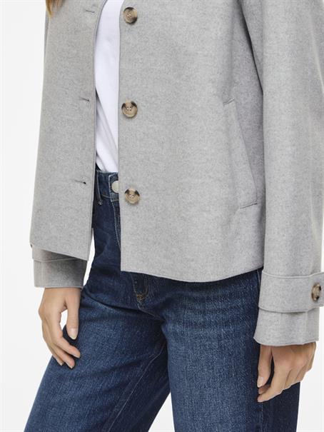 VIJUICE L/S SHORT JACKET - NOOS light grey melange