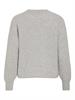 VIKACHEL O-NECK L/S KNIT TOP/R/1 light grey melange