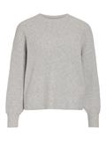 VIKACHEL O-NECK L/S KNIT TOP/R/1 light grey melange