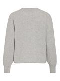 VIKACHEL O-NECK L/S KNIT TOP/R/1 light grey melange