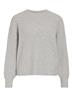 VIKACHEL O-NECK L/S KNIT TOP/R/1 light grey melange