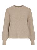 VIKACHEL O-NECK L/S KNIT TOP/R/1 natural melange