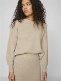 VIKACHEL O-NECK L/S KNIT TOP/R/1 natural melange