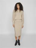 VIKACHEL O-NECK L/S KNIT TOP/R/1 natural melange