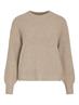 VIKACHEL O-NECK L/S KNIT TOP/R/1 natural melange
