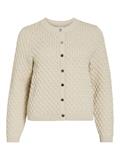 VIKALI L/S O-NECK KNIT BUTTON CARDIGAN birch