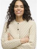 VIKALI L/S O-NECK KNIT BUTTON CARDIGAN birch