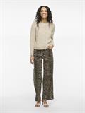 VIKALI L/S O-NECK KNIT BUTTON CARDIGAN birch